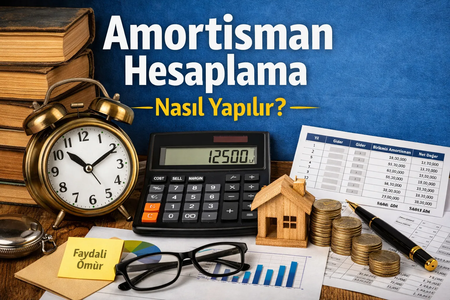 Amortisman Hesaplama Nasıl Yapılır? Doğrusal, Azalan Bakiyeler, Kıst Amortisman, Hurda Değer ve Net Defter Değeri Rehberi