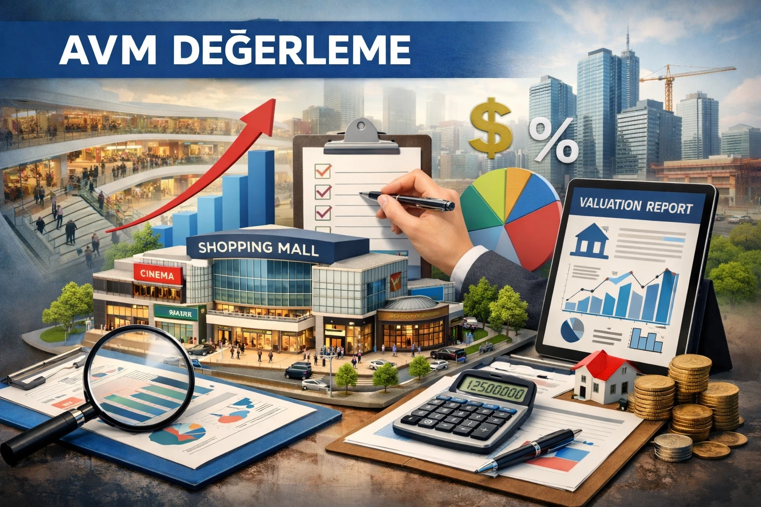 AVM (Alışveriş Merkezi) Değerleme: Kira Geliri, Doluluk, Cap Rate ve DCF ile AVM Değeri Hesaplama Rehberi