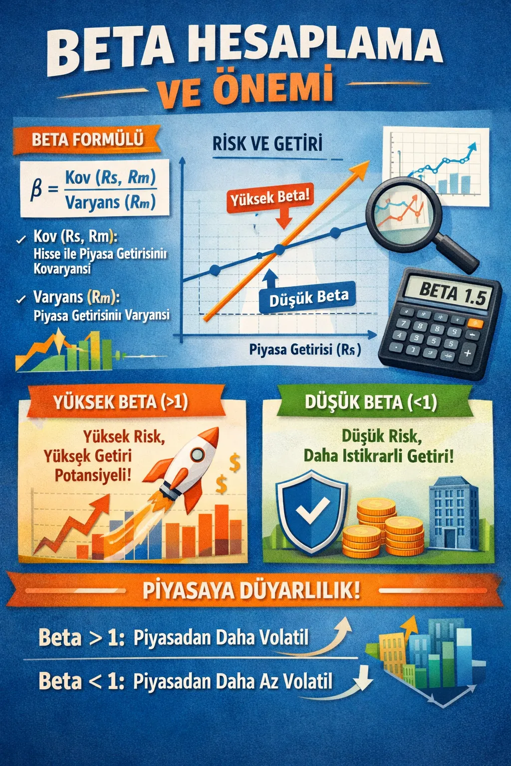 Beta Hesaplama Rehberi: Beta Katsayısı Nedir, Kaldıraçlı/Kaldıraçsız Beta (Hamada), Emsal Şirketler ve Algoritma