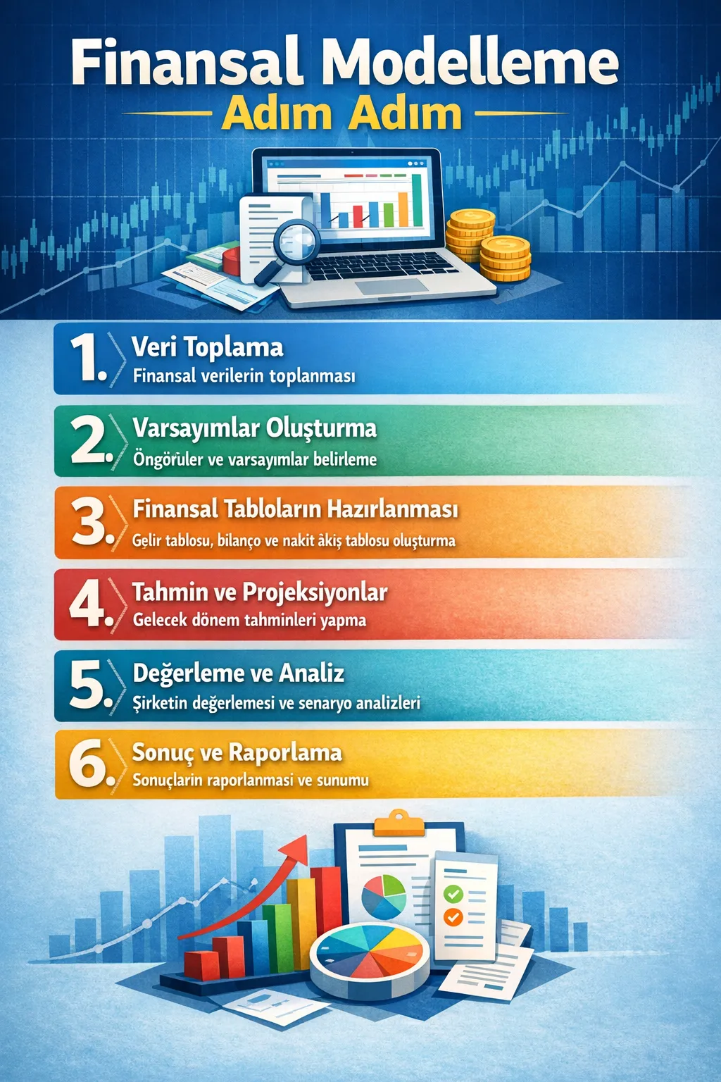 Finansal Modelleme Adım Adım Rehberi (Gerçek Şirket Örneği): 3 Statement, Projeksiyon, NİS, CAPEX, Borç Planı, DCF ve Senaryo Analizi