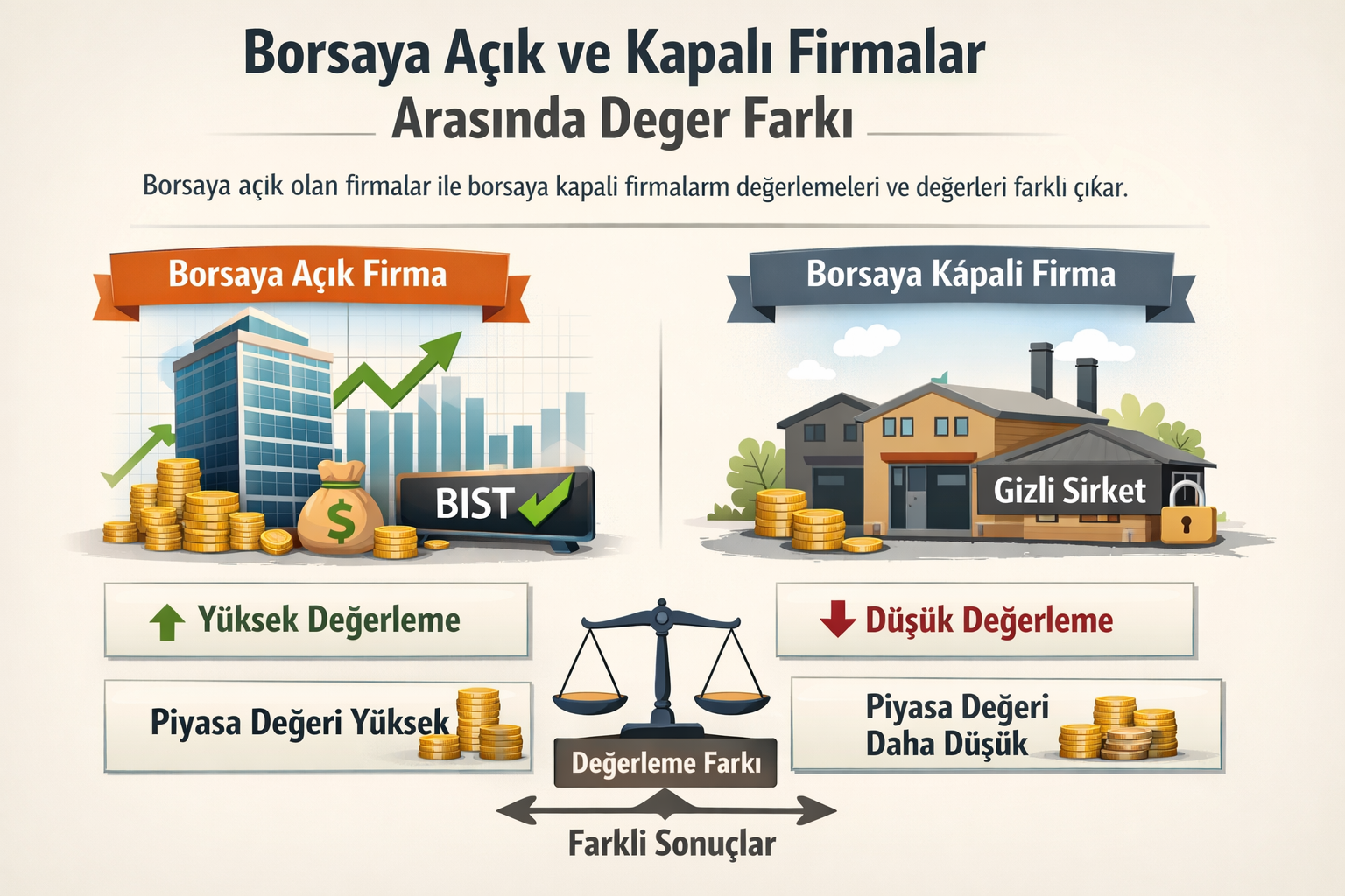 Halka Açık vs Halka Açık Olmayan Şirket Değerlemesi: Likidite, Risk ve Değer Farkı