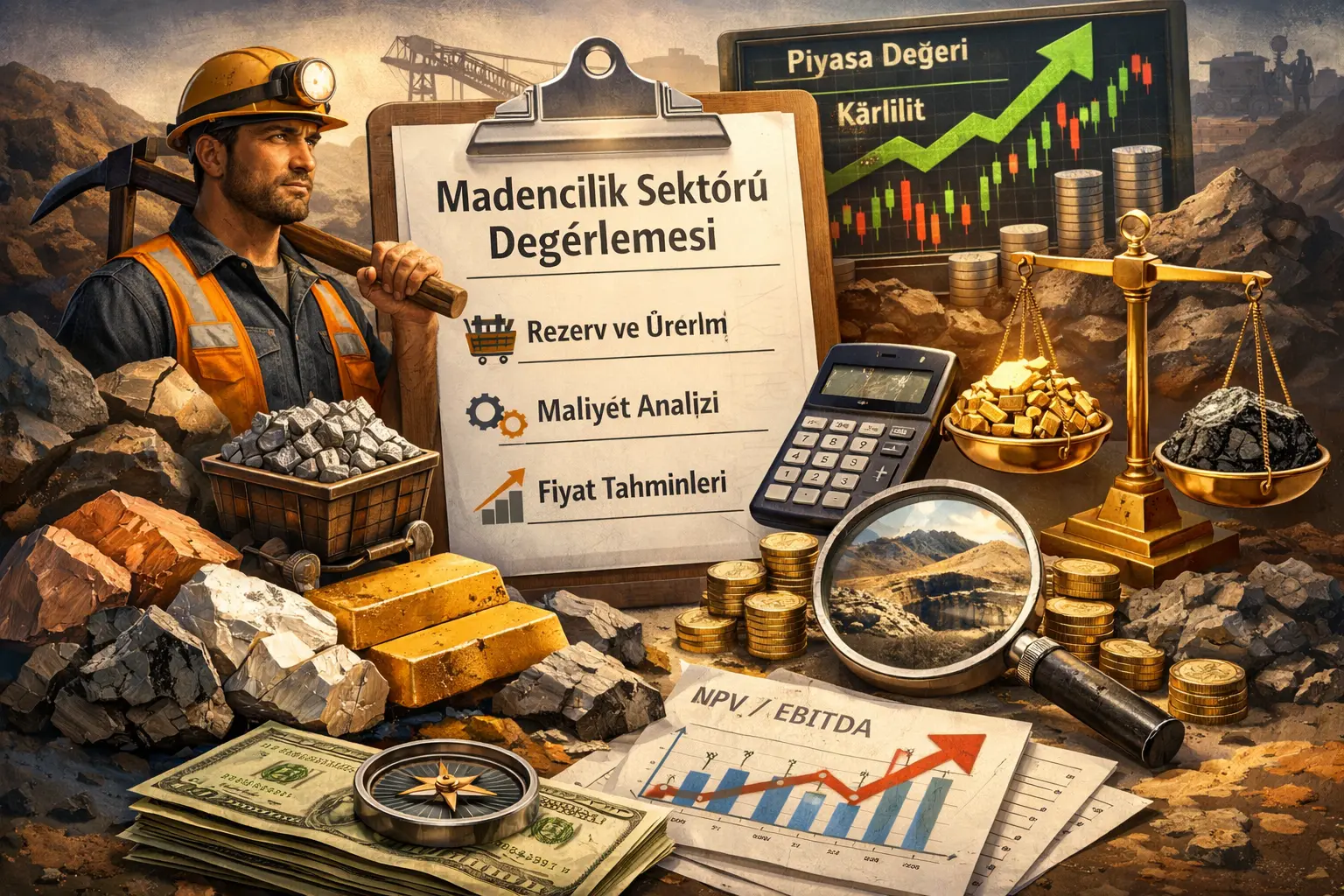 Madencilik Şirket Değerleme: Rezerv, Tenör, LOM, Emtia Fiyatı ve Proje Finansmanı ile DCF / NAV Rehberi