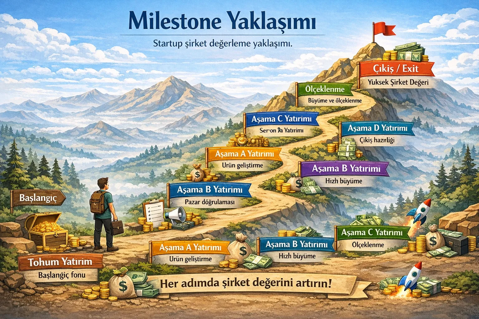 Milestone Yaklaşımı Nedir? Start-up Değerleme ve Yatırım Turlarında Aşama Bazlı Değerleme Rehberi