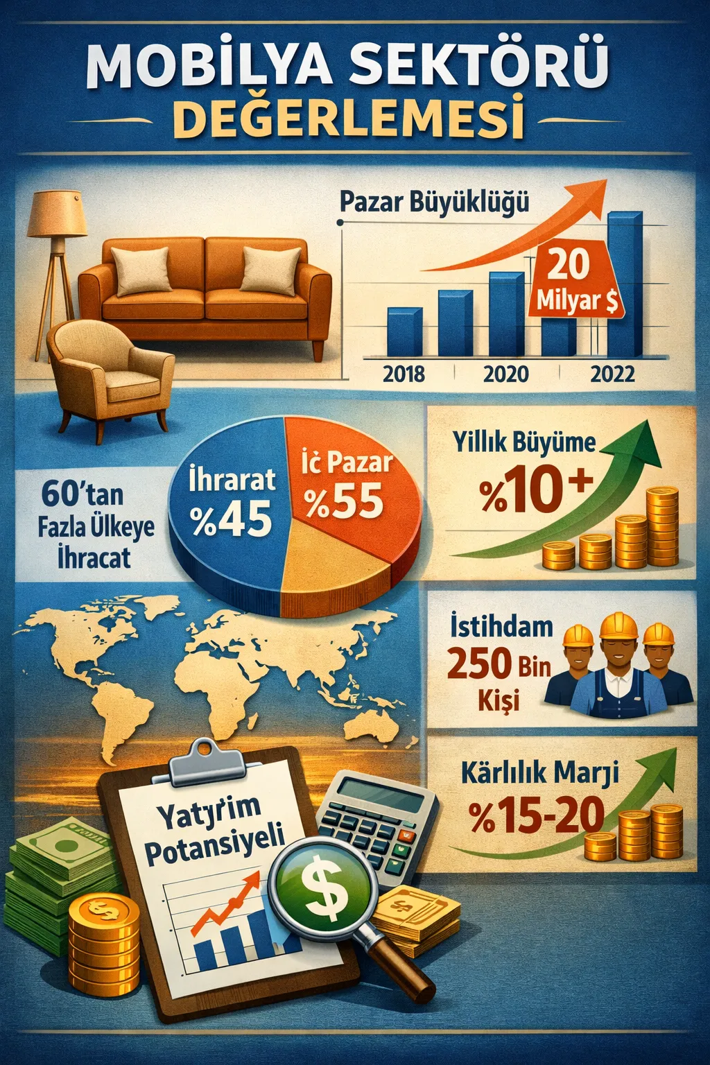 Mobilya Sektörü Şirket Değerleme: Üretim, Marka, Bayi Ağı ve İhracat Perspektifiyle Kapsamlı Rehber