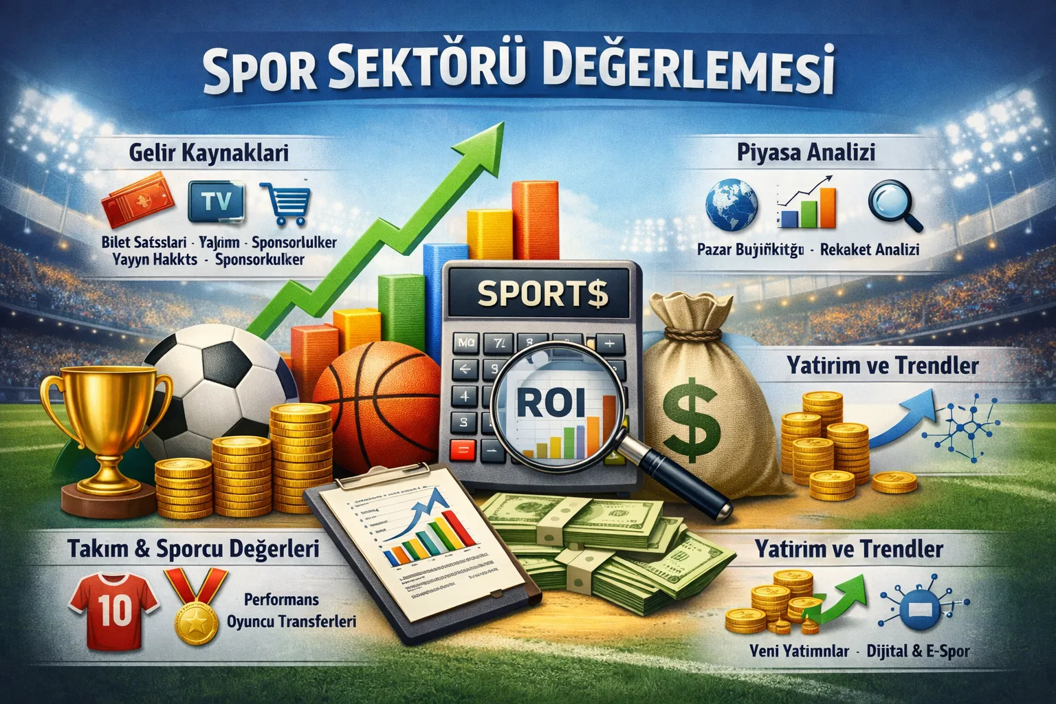 Spor Sektörü Şirket Değerleme: Kulüpler, Yayın Gelirleri ve Marka Gücü Analizi